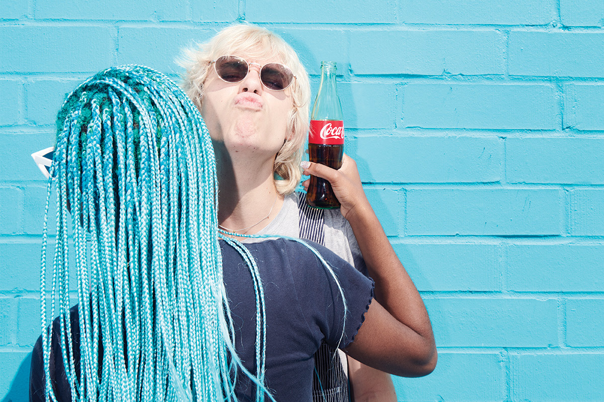 girl with a coke in hand