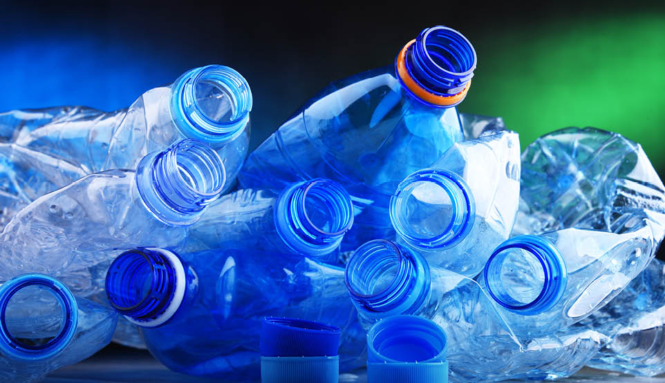 plastic water bottles